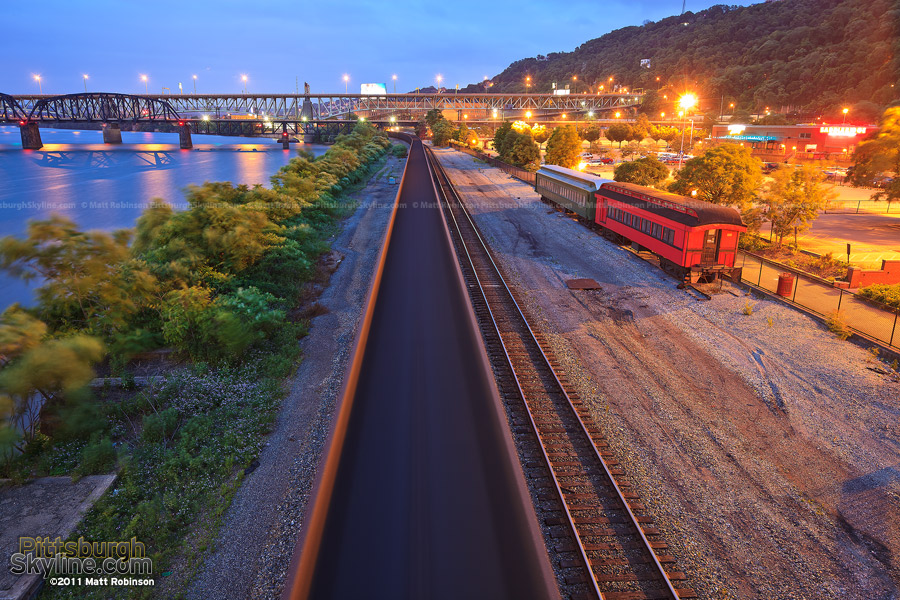 CSX Train runs through Station Square