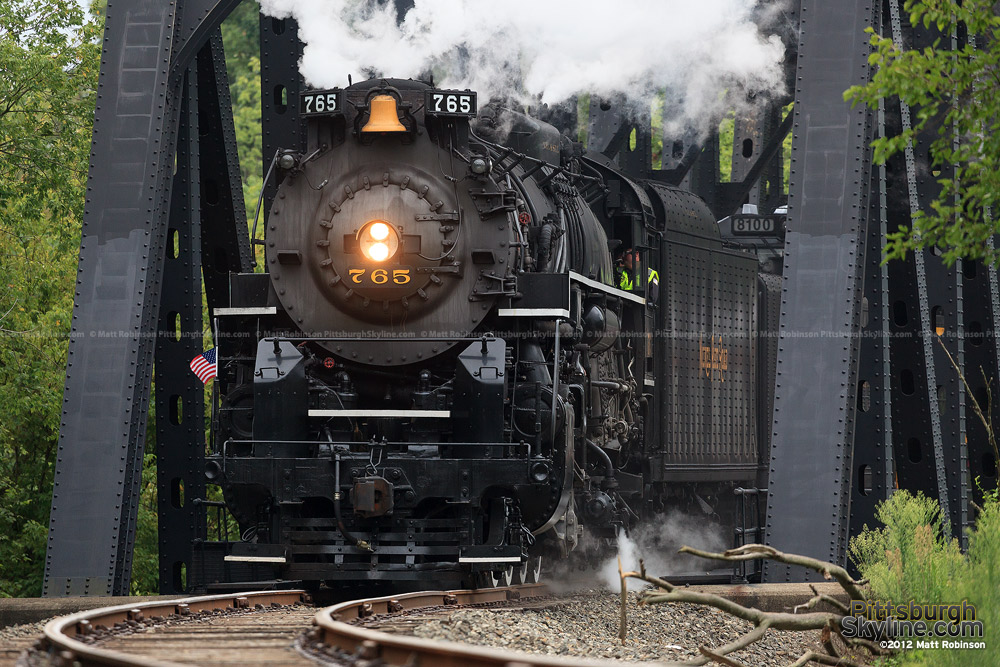 NKP Crosses a bridge at Homewood Junction