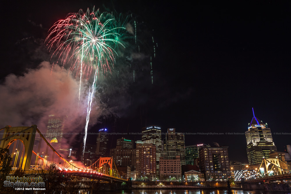 Fireworks on the Warhol Bridge Light Up Night 2012 - 3