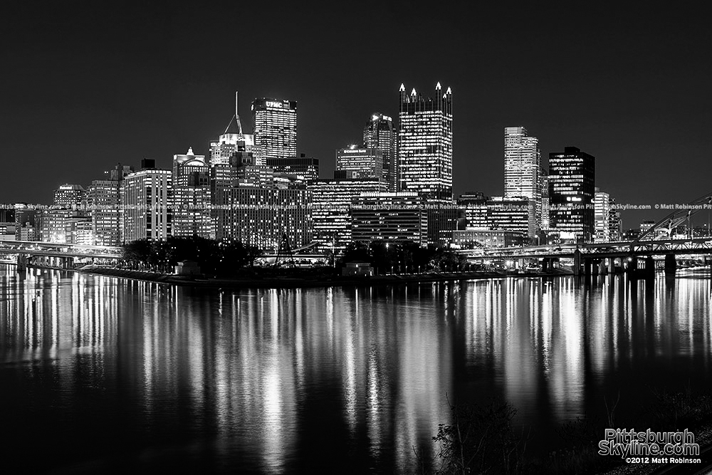 Pittsburgh Black and White on Light Up Night