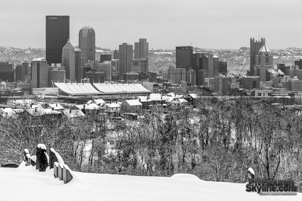 Pittsburgh from Spring Hill after a snowstorm