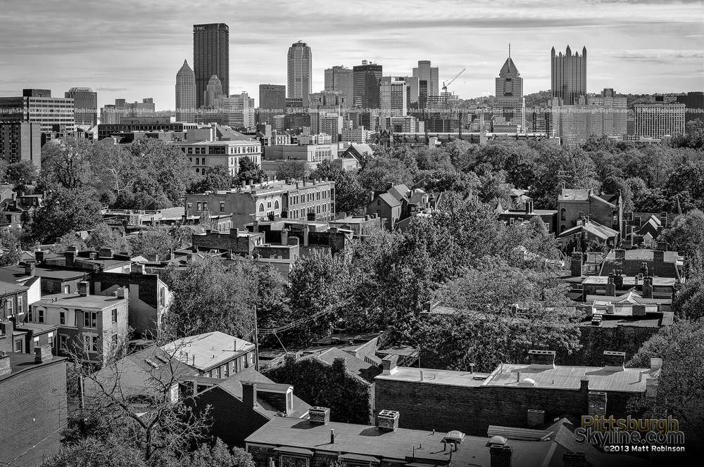 Black and White Pittsburgh from the North Side