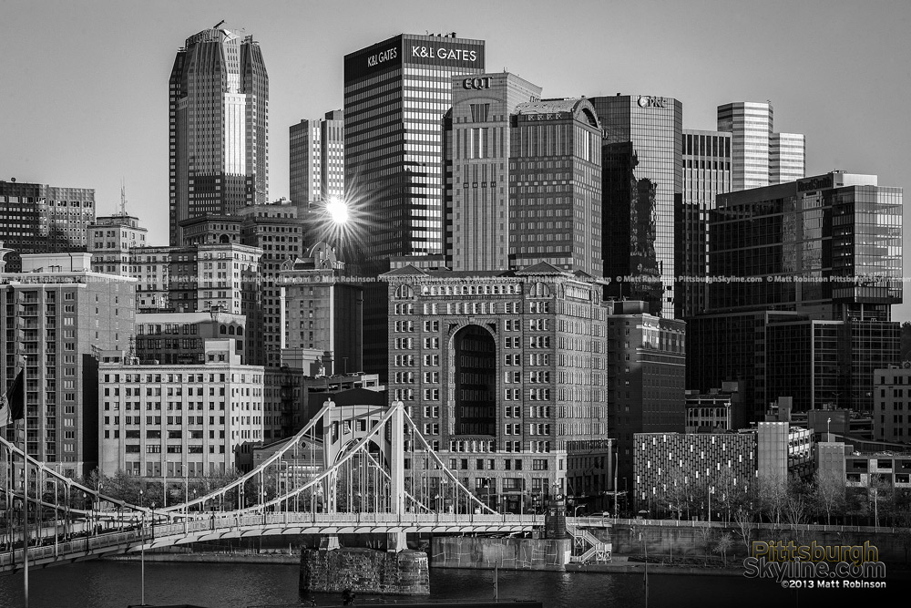Black and White Pittsburgh from PNC Park