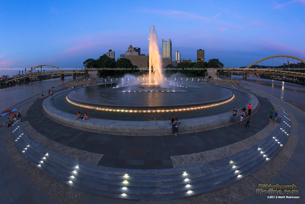 Elevated view of Pittsburgh's Point