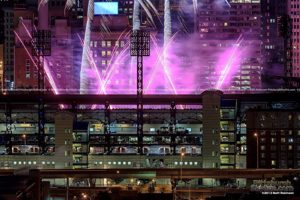 Fireworks shoot above PNC Park