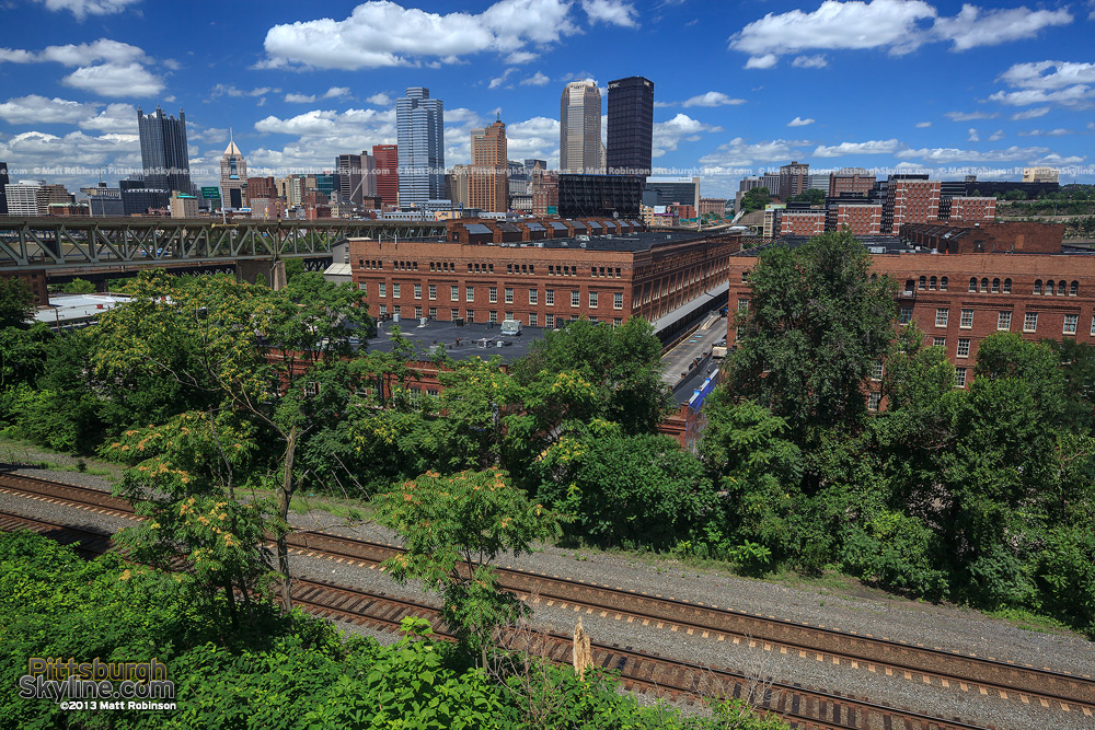 Railroad tracks and Pittsburgh from PJ McArdle