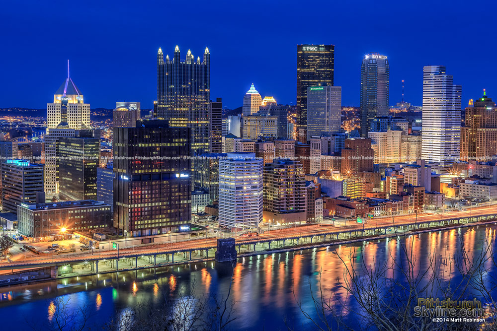 Pittsburgh Skyline from upper PJ McArdle Roadway