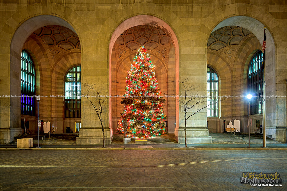 Christmas Tree at the City County Building Pittsburgh