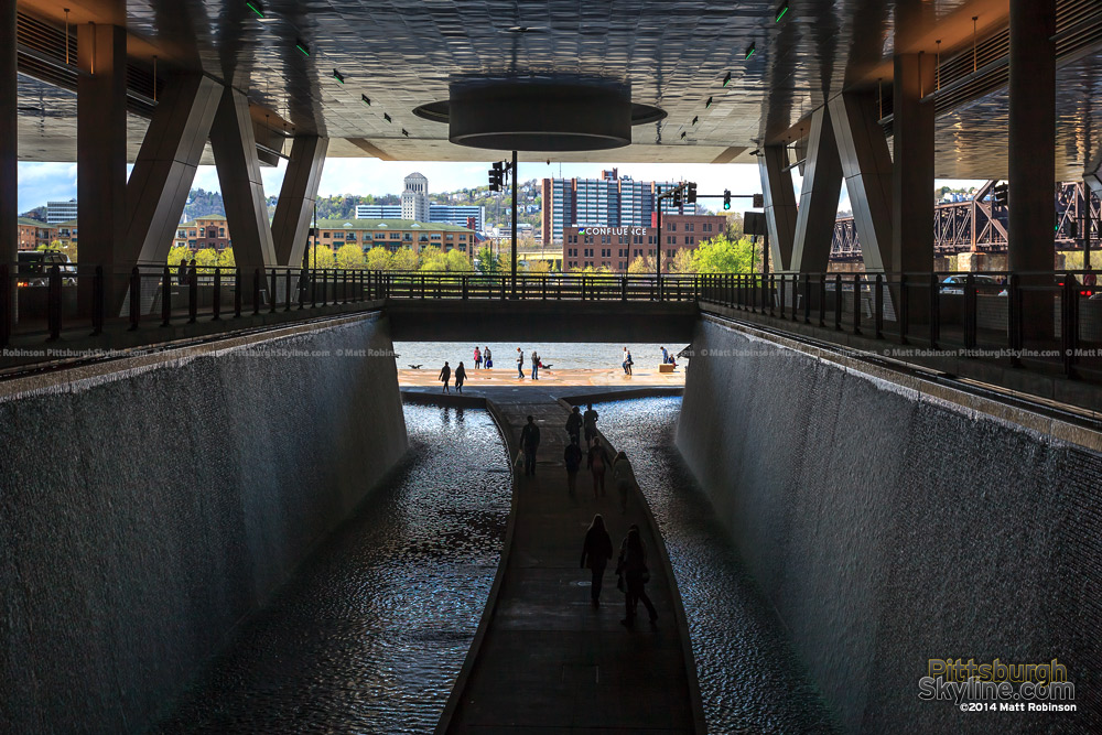 Waterway under Pittsburgh David Lawrence Convention Center