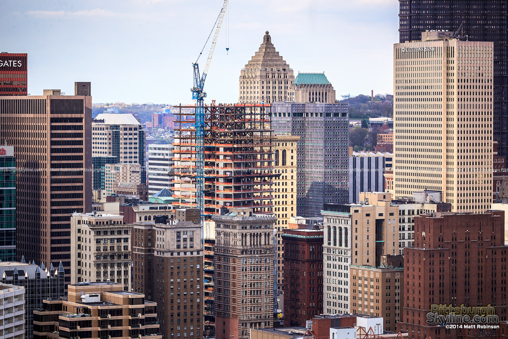 Tower at PNC Plaza rising in downtown Pittsburgh