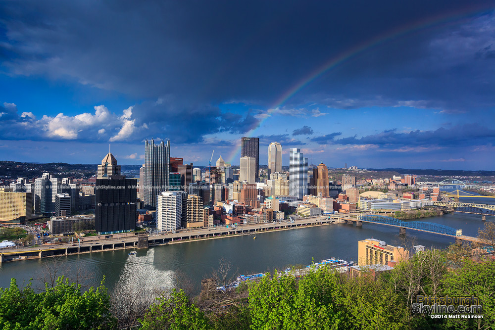 Rainbow over the Pittsburgh Skyline