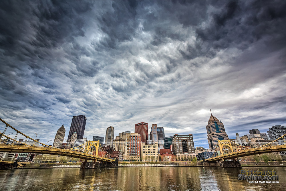 Ominous clouds over the Pittsburgh Skyline