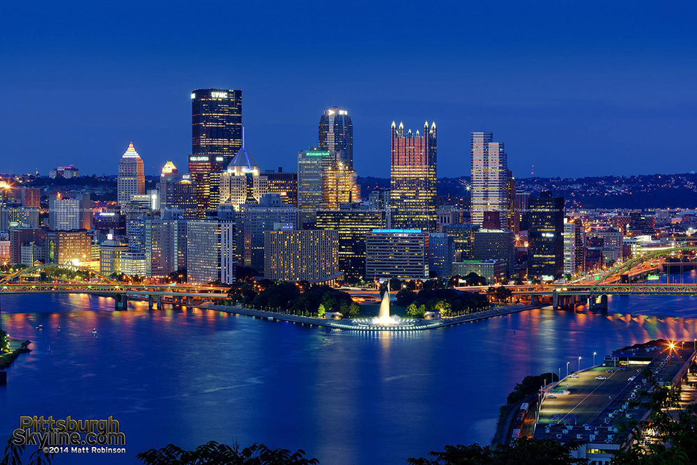 2014 Version of Downtown Pittsburgh at night