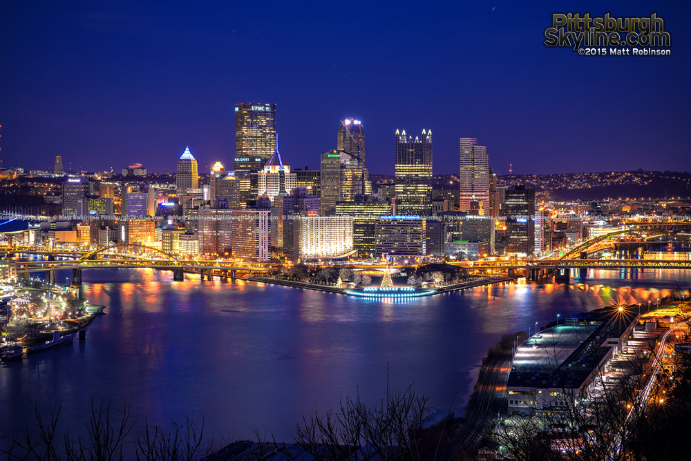 Classic Downtown Pittsburgh from the West End Overlook