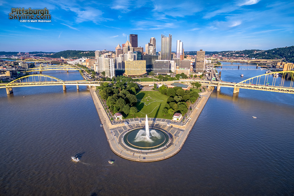 The three rivers of downtown Pittsburgh