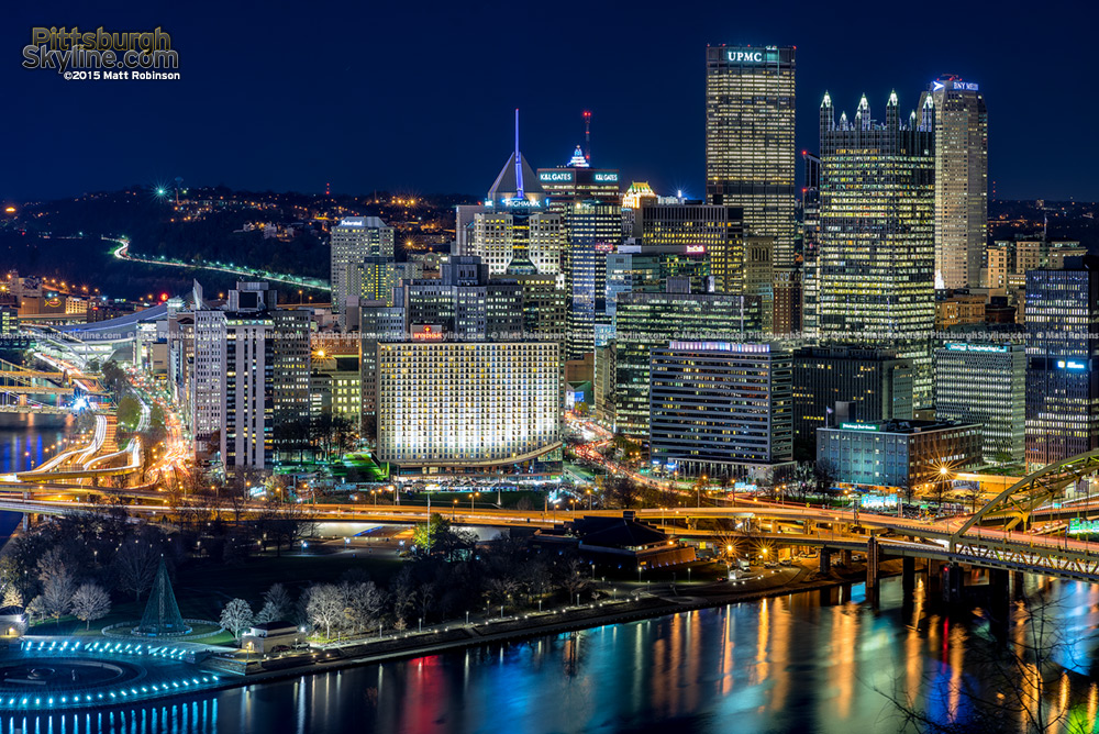 Pittsburgh Skyline on Light Up Night 2015