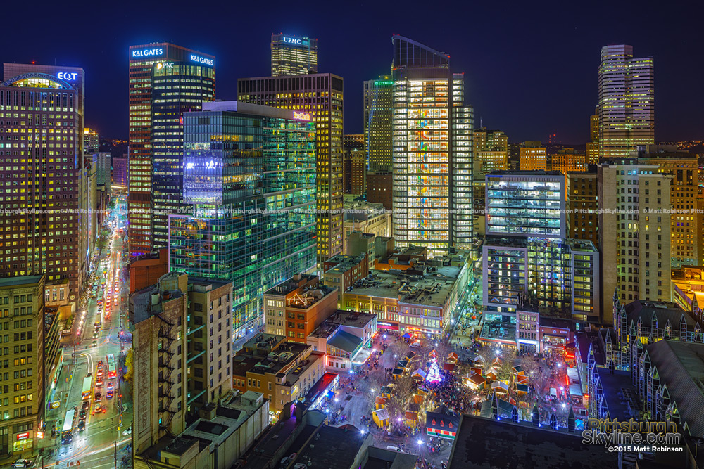 Market Square and the Tower at PNC Plaza Light Up Night 2015