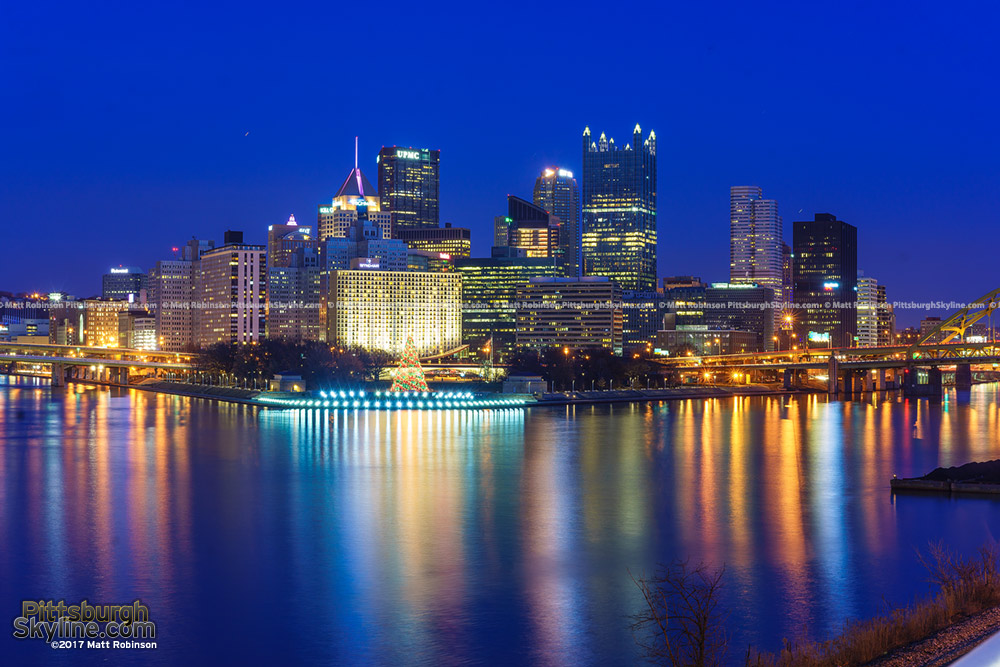 Downtown Pittsburgh Skyline at dusk