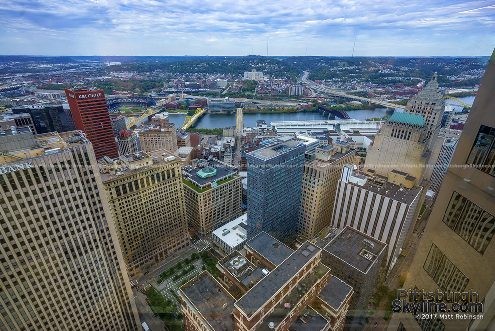 View of Downtown Pittsburgh from atop the BNY Mellon Building