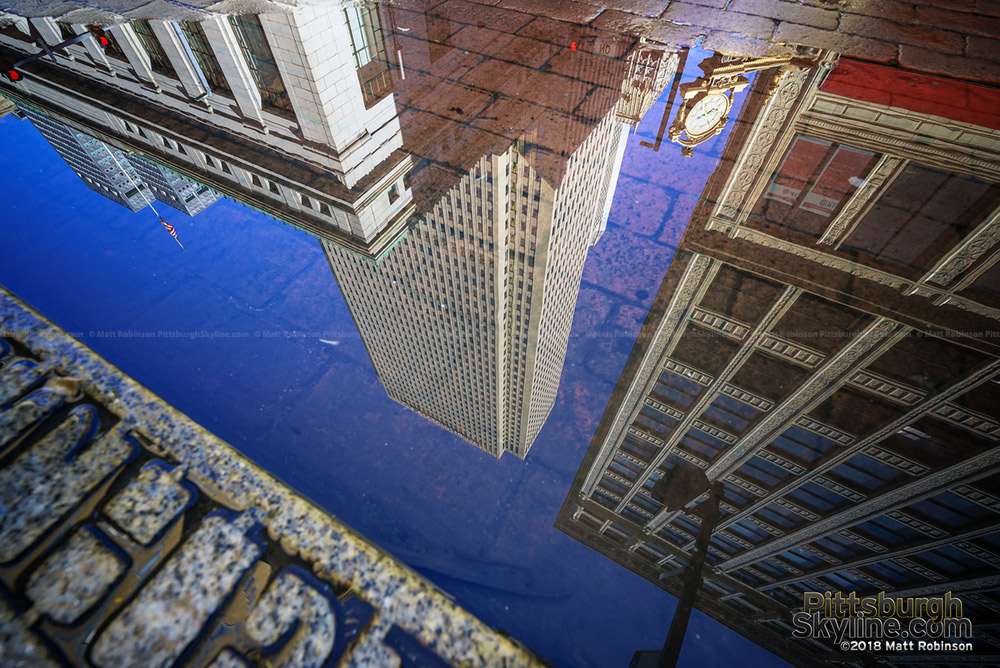 Smithfield Street Reflections in Puddle