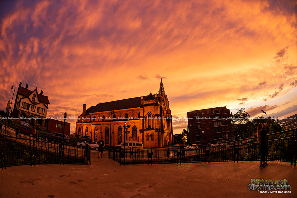 St. Mary of the Mount Church at sunset