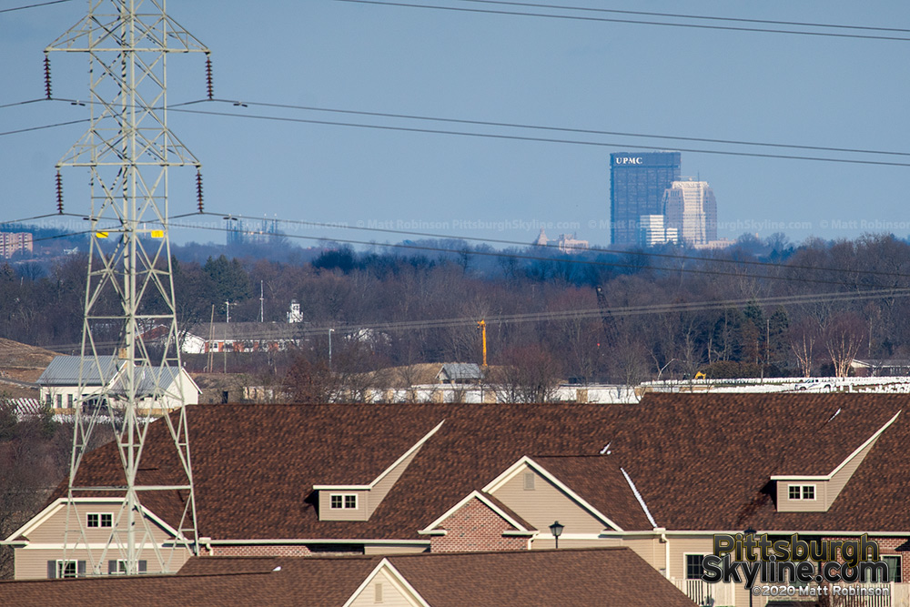 Downtown Pittsburgh as viewed from Southpoint, Canonsburg
