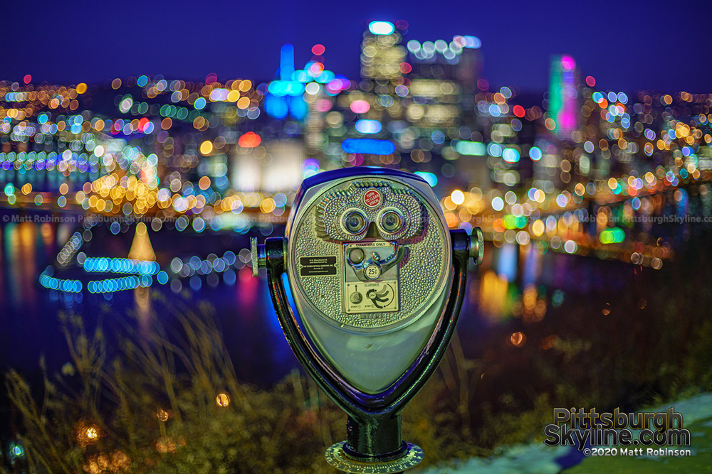 Pittsburgh in view of a Viewfinder from Grandview